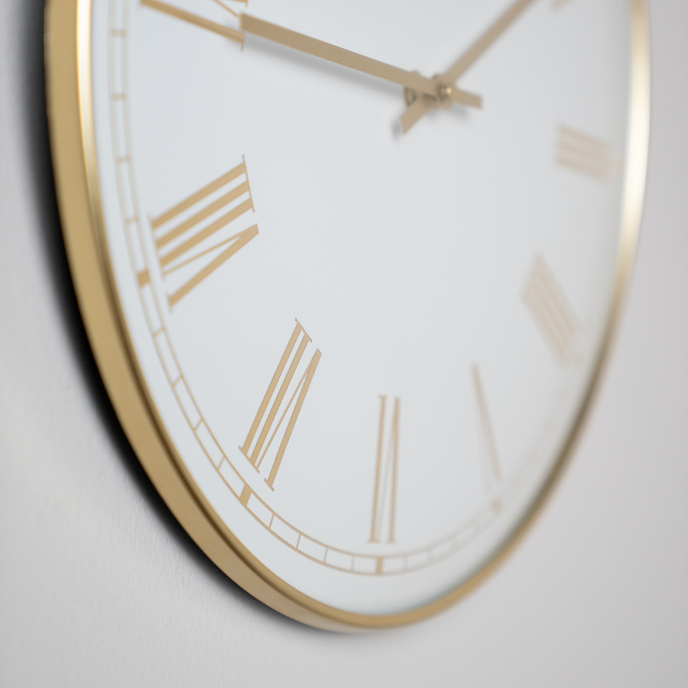 Pesaro wall clock gold/white 36cm