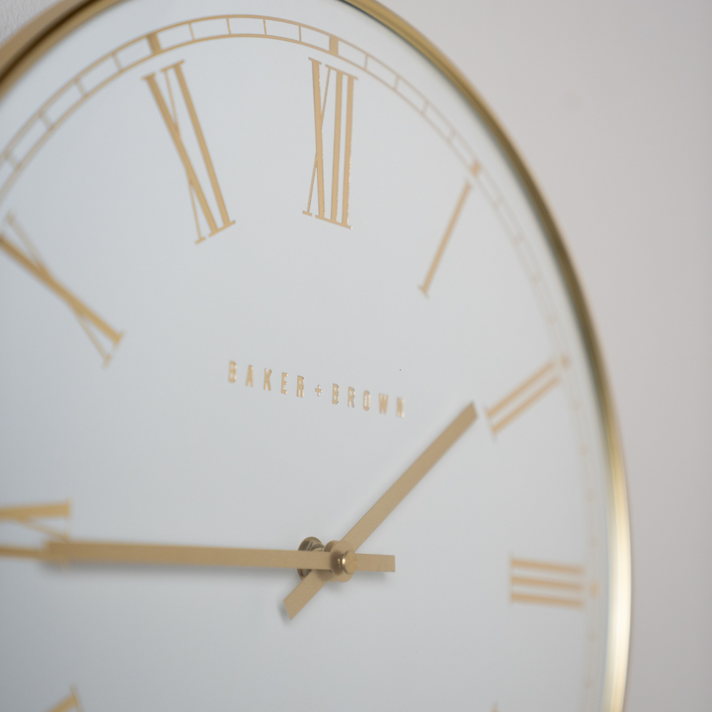 Pesaro wall clock gold/white 36cm