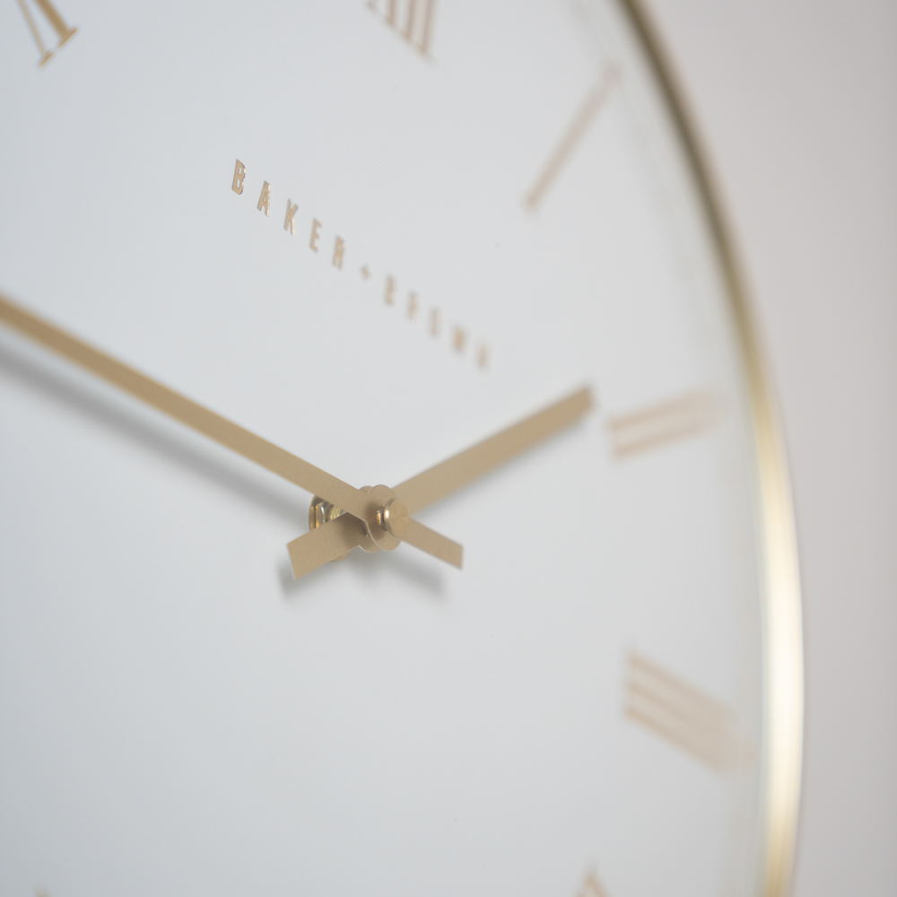 Pesaro wall clock gold/white 36cm