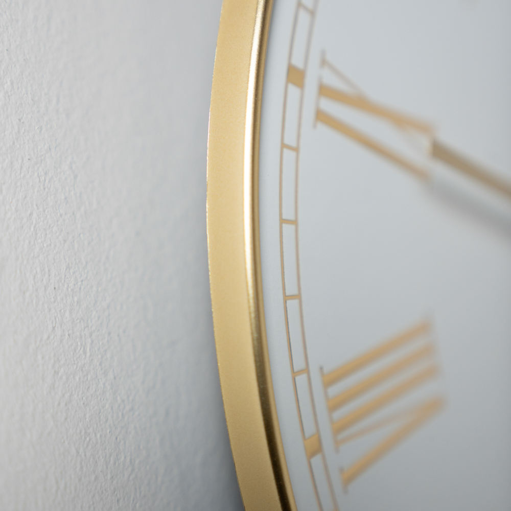 Pesaro wall clock gold/white 36cm