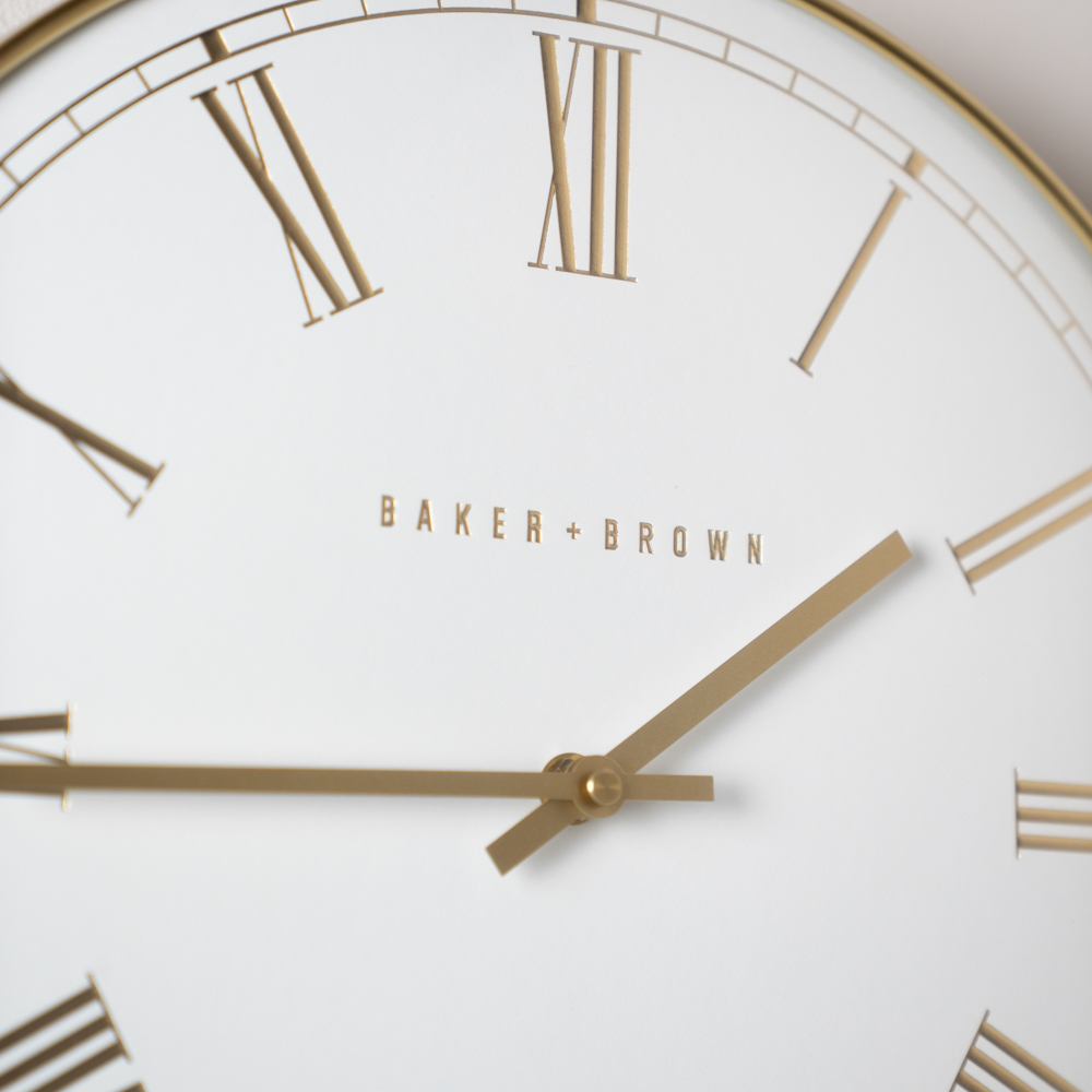 Pesaro wall clock gold/white 36cm