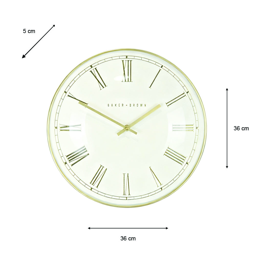 Pesaro wall clock gold/white 36cm