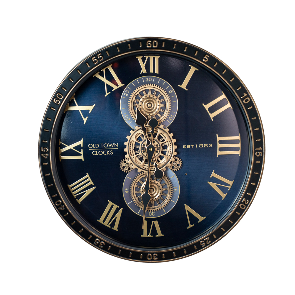 Old town gears clock black 50cm