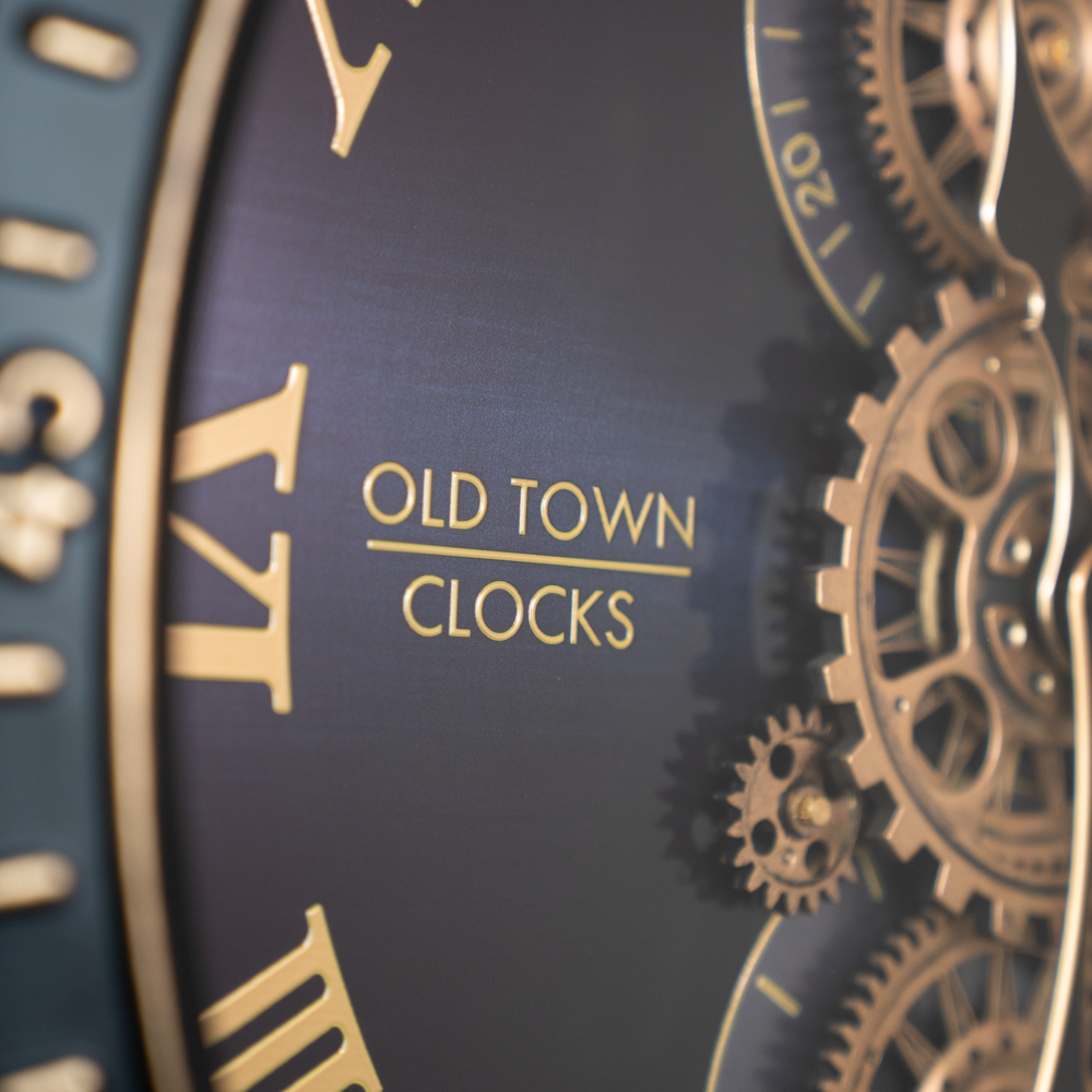 Old town gears clock black 50cm
