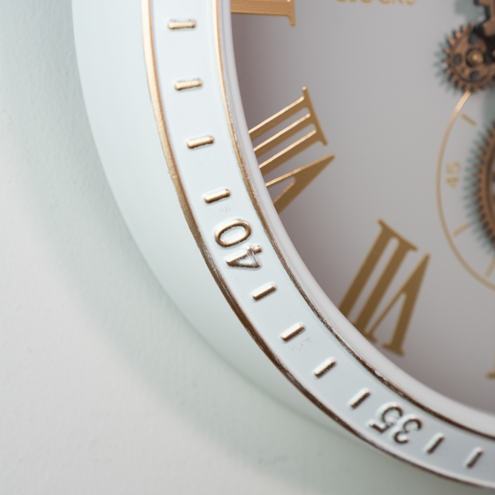 Old town gears clock ivory 50cm