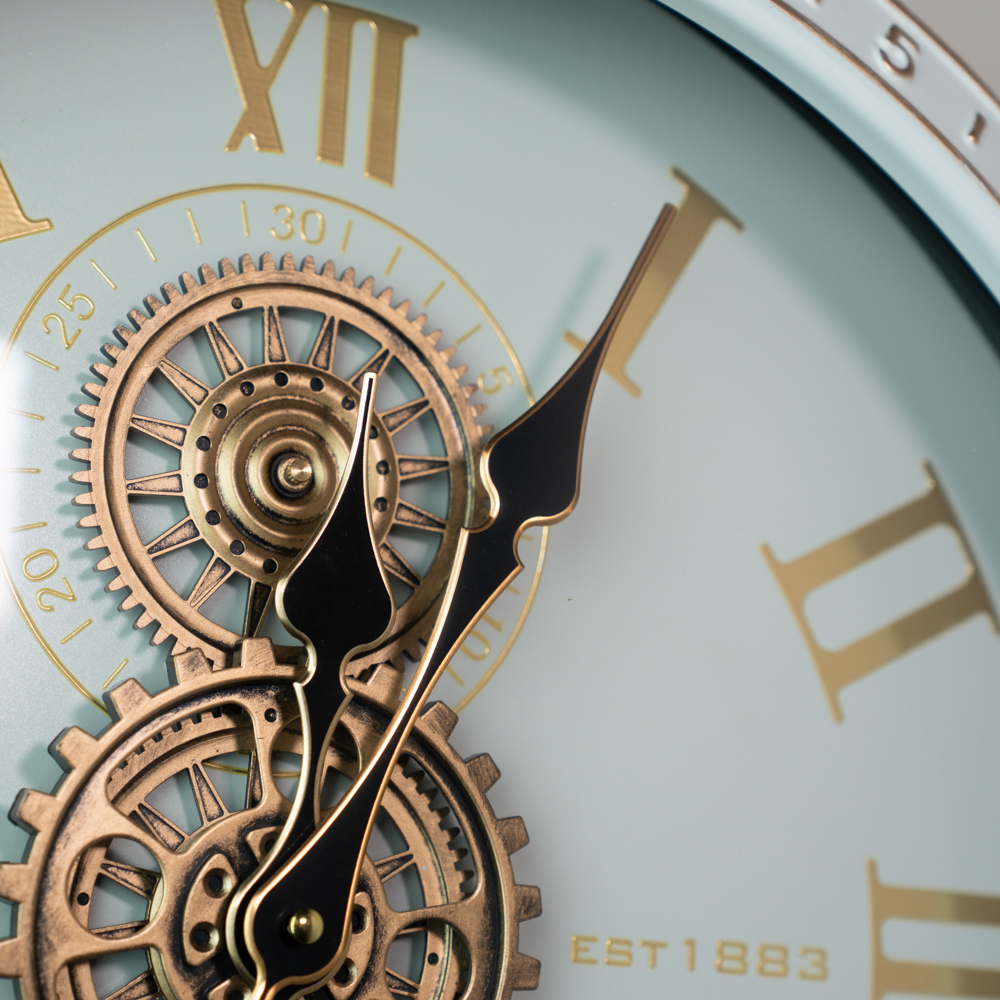 Old town gears clock ivory 50cm