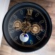 Old town gears clock side table black 55cm