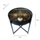 Old town gears clock side table black 55cm