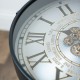 Old town gears clock side table champagne 55cm