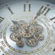 Old town gears clock side table champagne 55cm