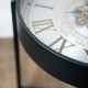 Old town gears clock side table champagne 55cm