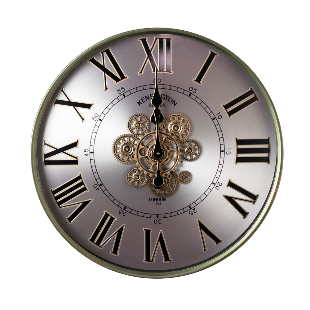 Old town gears kensington clock champagne 60cm