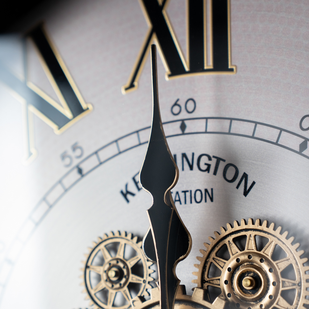 Old town gears kensington clock champagne 60cm
