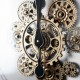 Old town gears kensington clock champagne 60cm