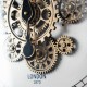 Old town gears kensington clock champagne 60cm