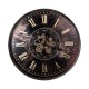 Old town gears map of the world clock 60cm