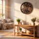 Old town gears map of the world clock 60cm