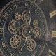 Old town gears map of the world clock 60cm