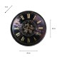 Old town gears map of the world clock 60cm