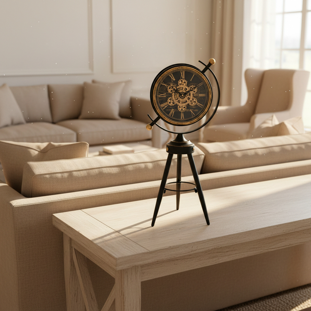 Old town gears clock tripod 59cm