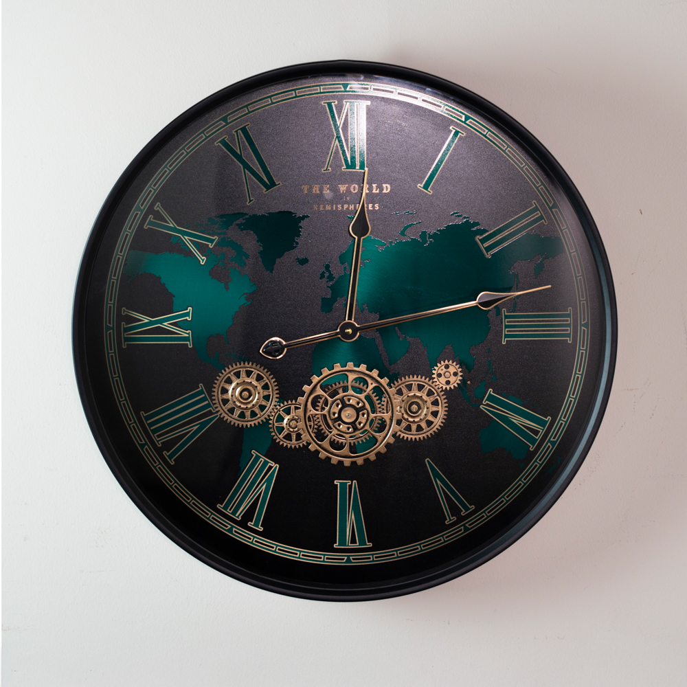 Old town gears clock hemispheres 60cm