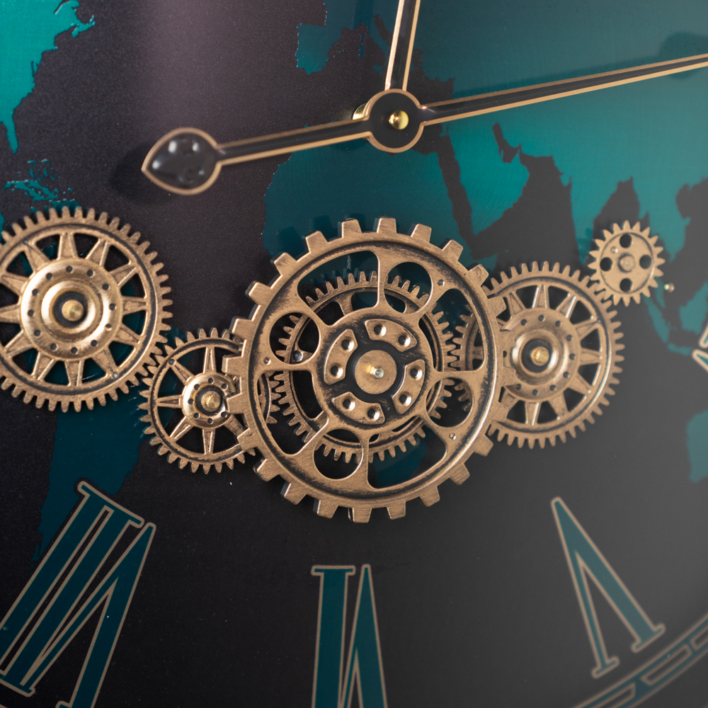 Old town gears clock hemispheres 60cm