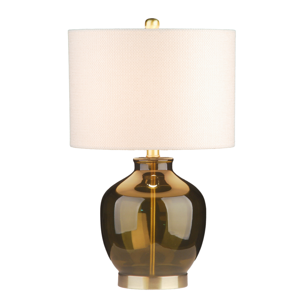 Carissa glass table lamp dark green 53cm
