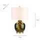 Carissa glass table lamp dark green 53cm
