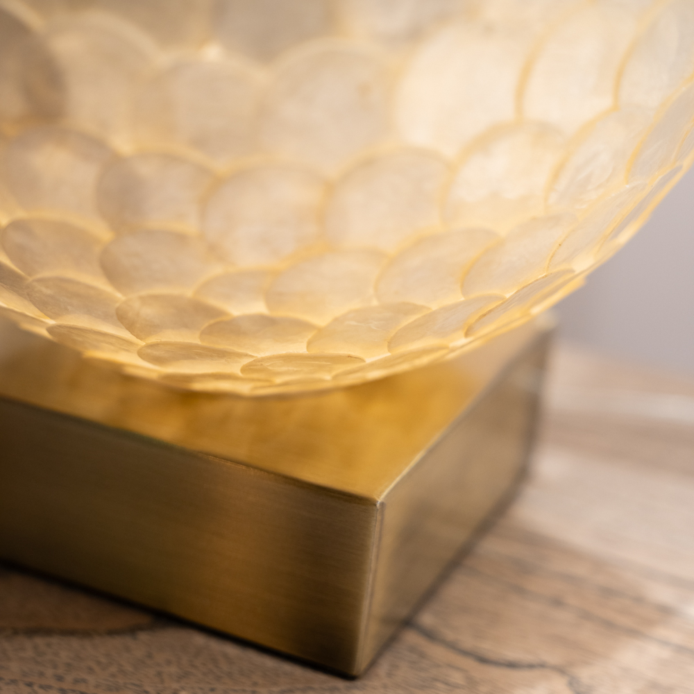 Capiz ball table lamp natural 60cm