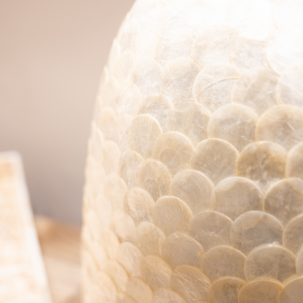 Capiz table lamp natural 68cm