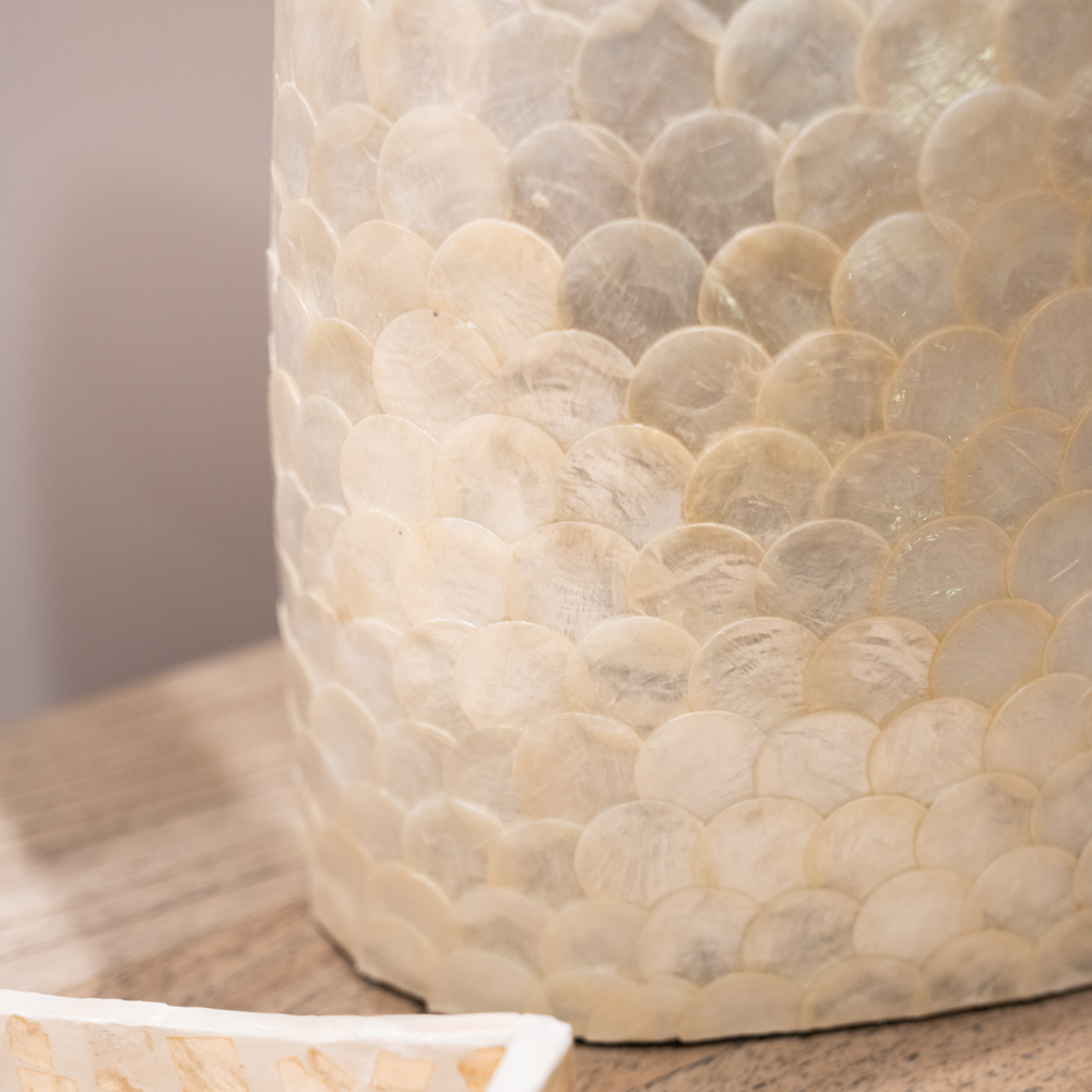 Capiz table lamp natural 68cm