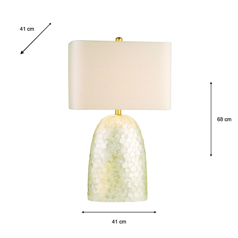 Capiz table lamp natural 68cm