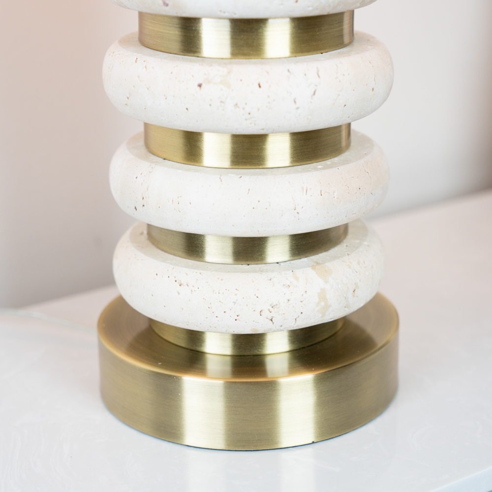 Yara travertine table lamp 71cm