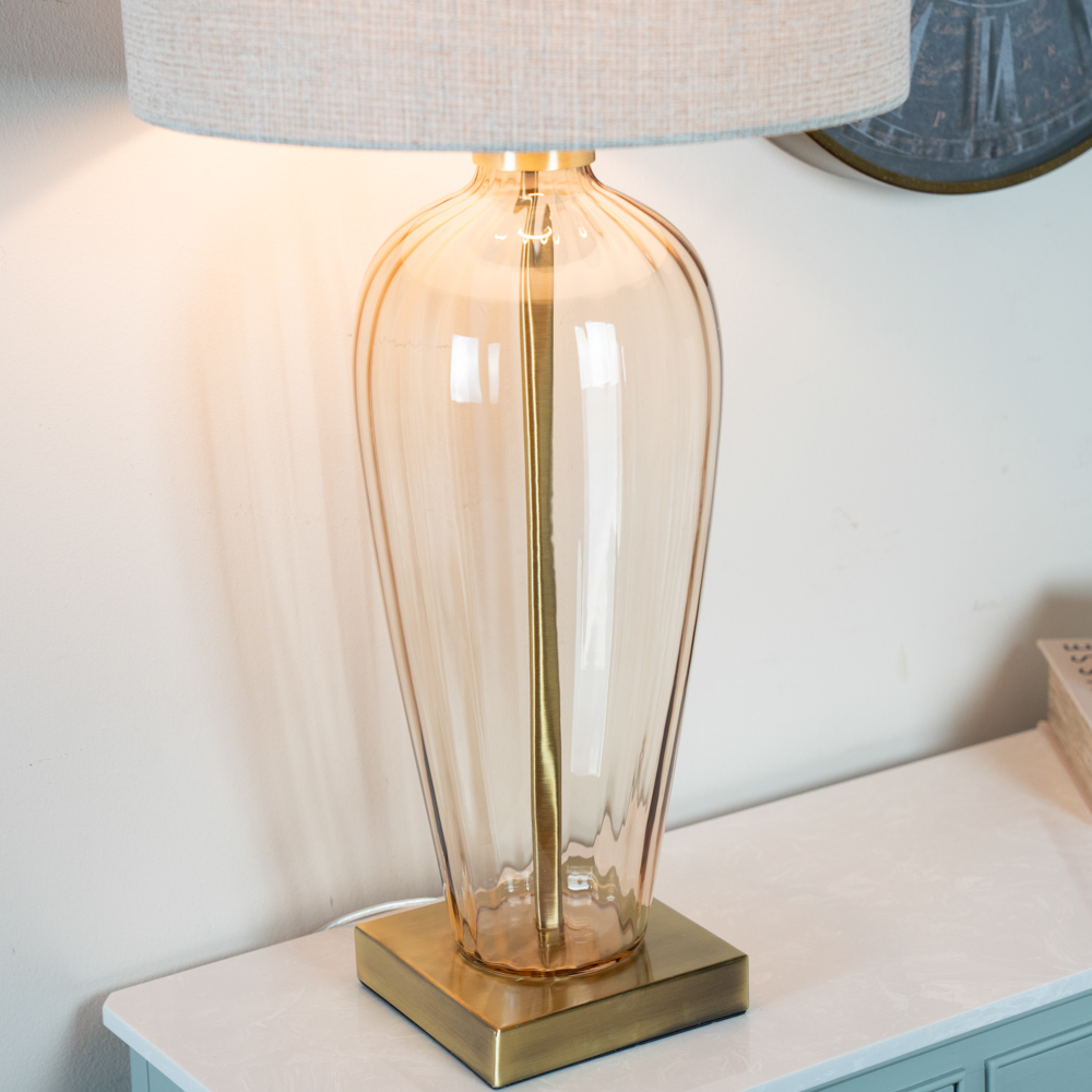 Kristen glass table lamp 84cm