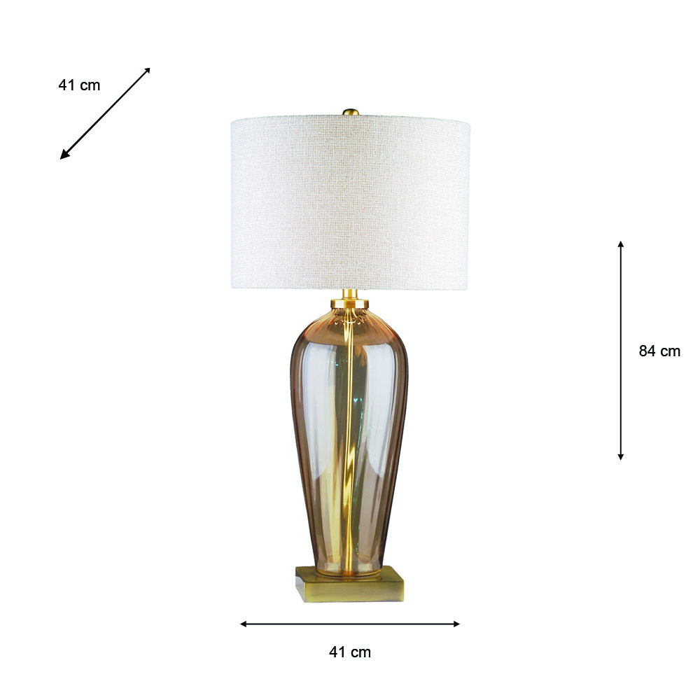 Kristen glass table lamp 84cm