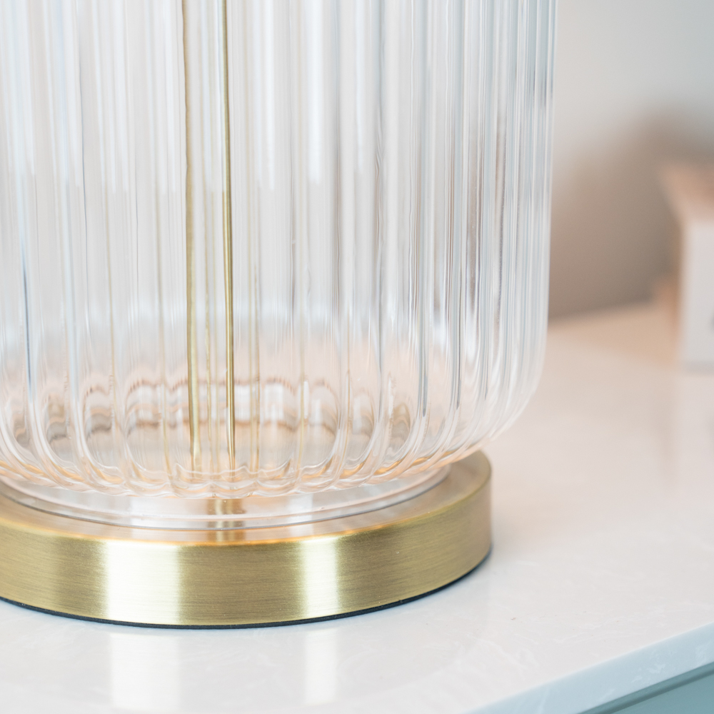 Tabitha glass table lamp 72cm