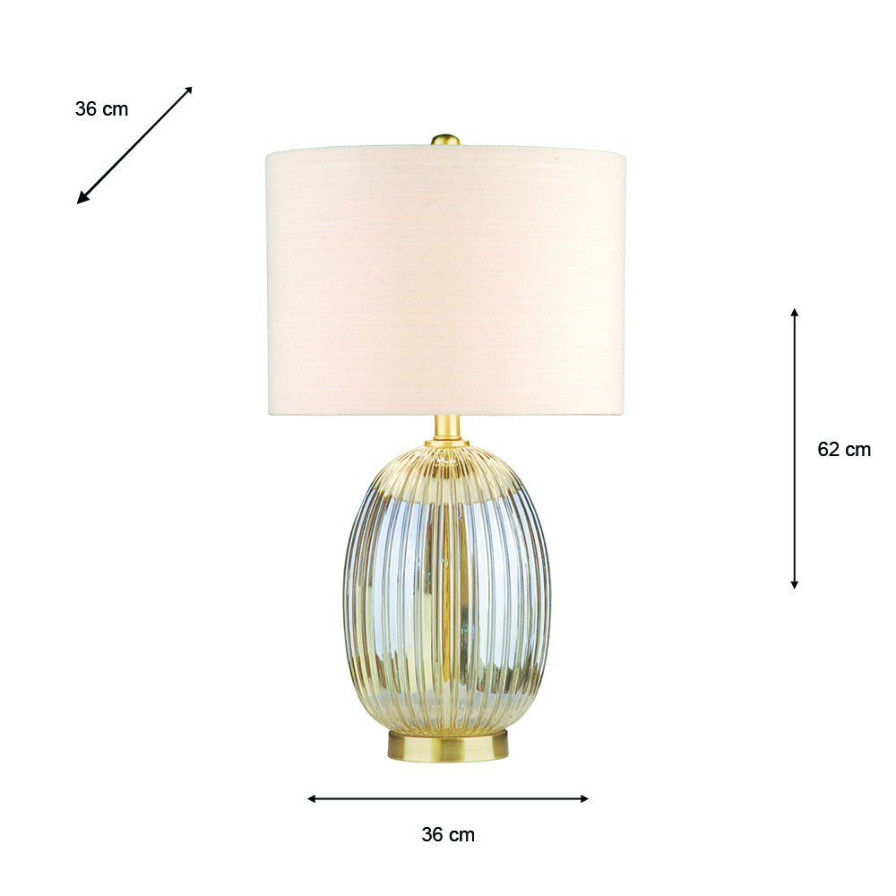 Amia glass table lamp 62cm