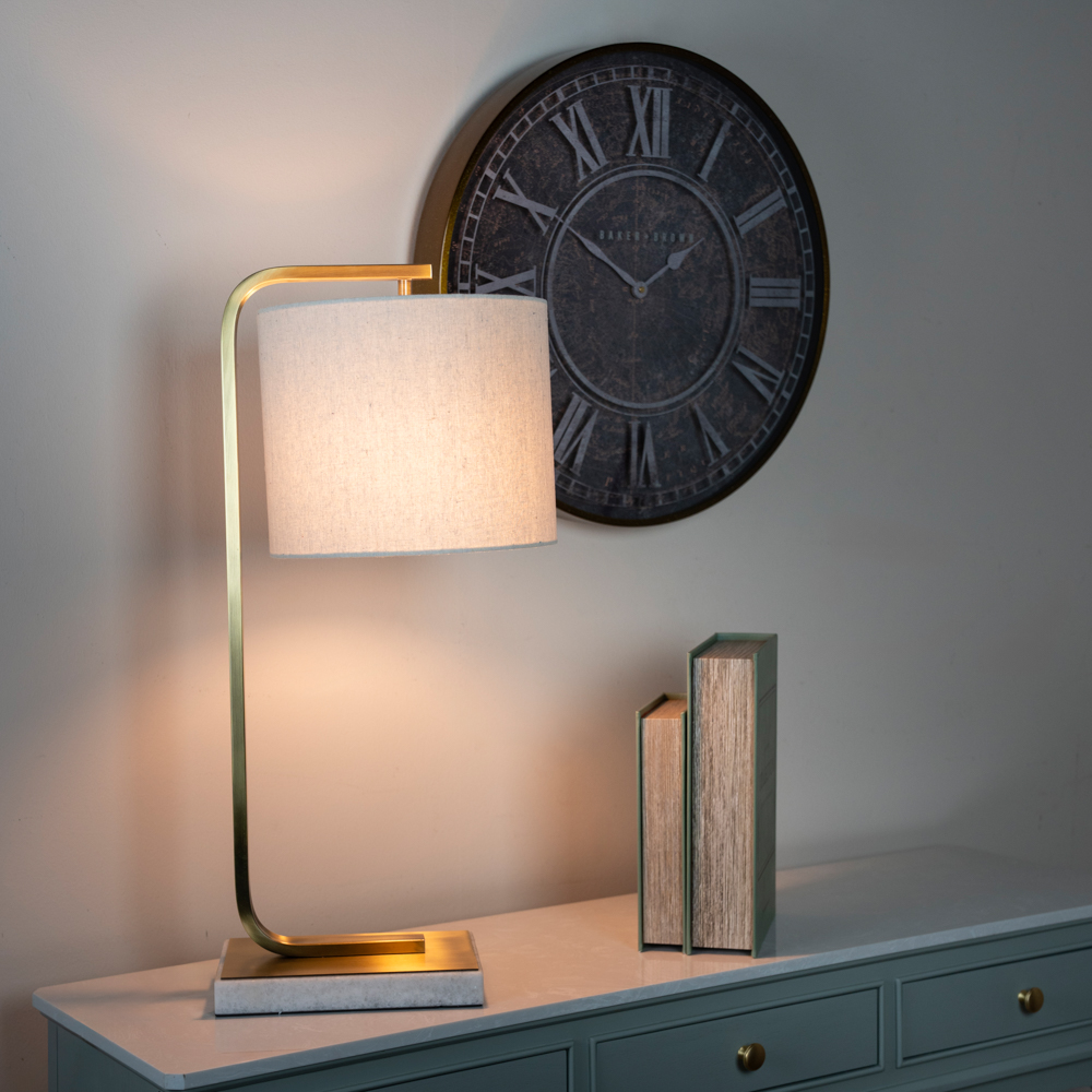 Kyra marble base table lamp 66cm