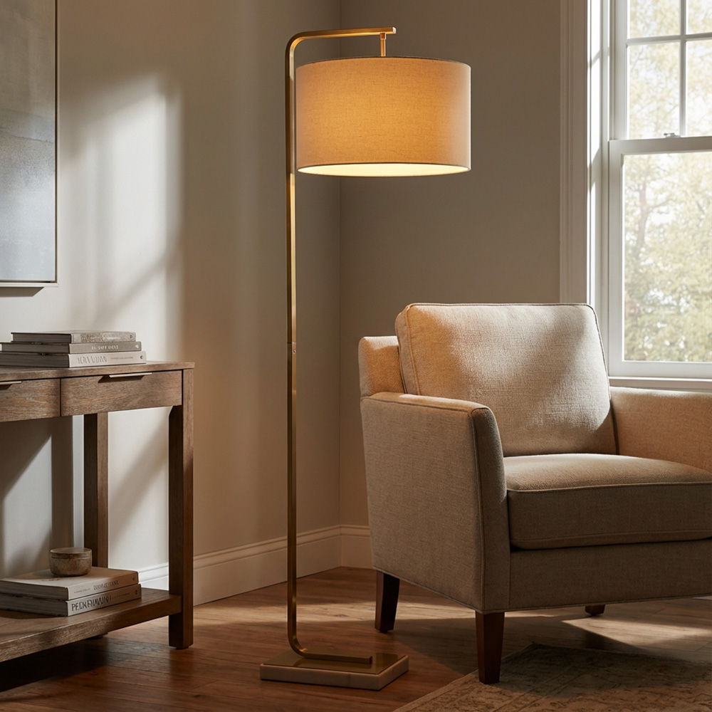 Kyra marble base floor lamp 153cm