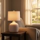 Fabia ceramic table lamp sandy white 58cm