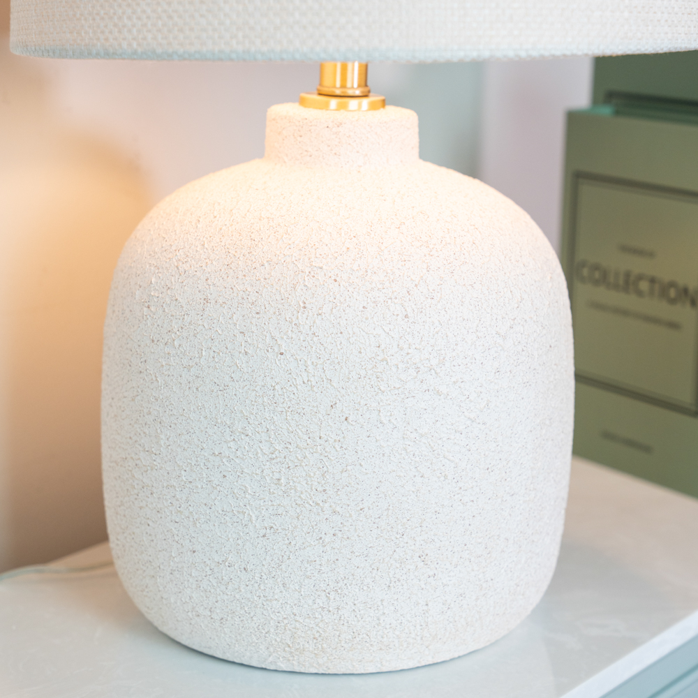 Fabia ceramic table lamp sandy white 58cm