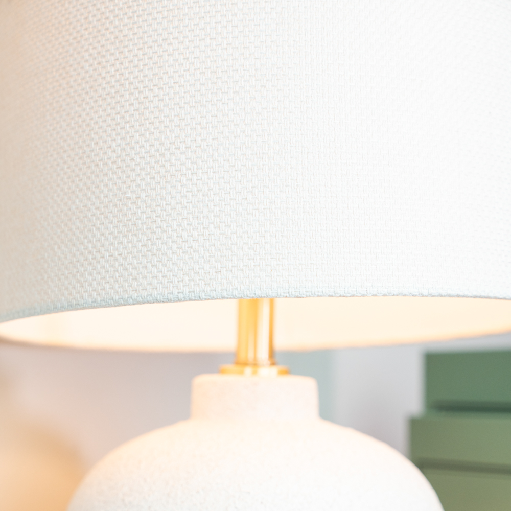 Fabia ceramic table lamp sandy white 58cm