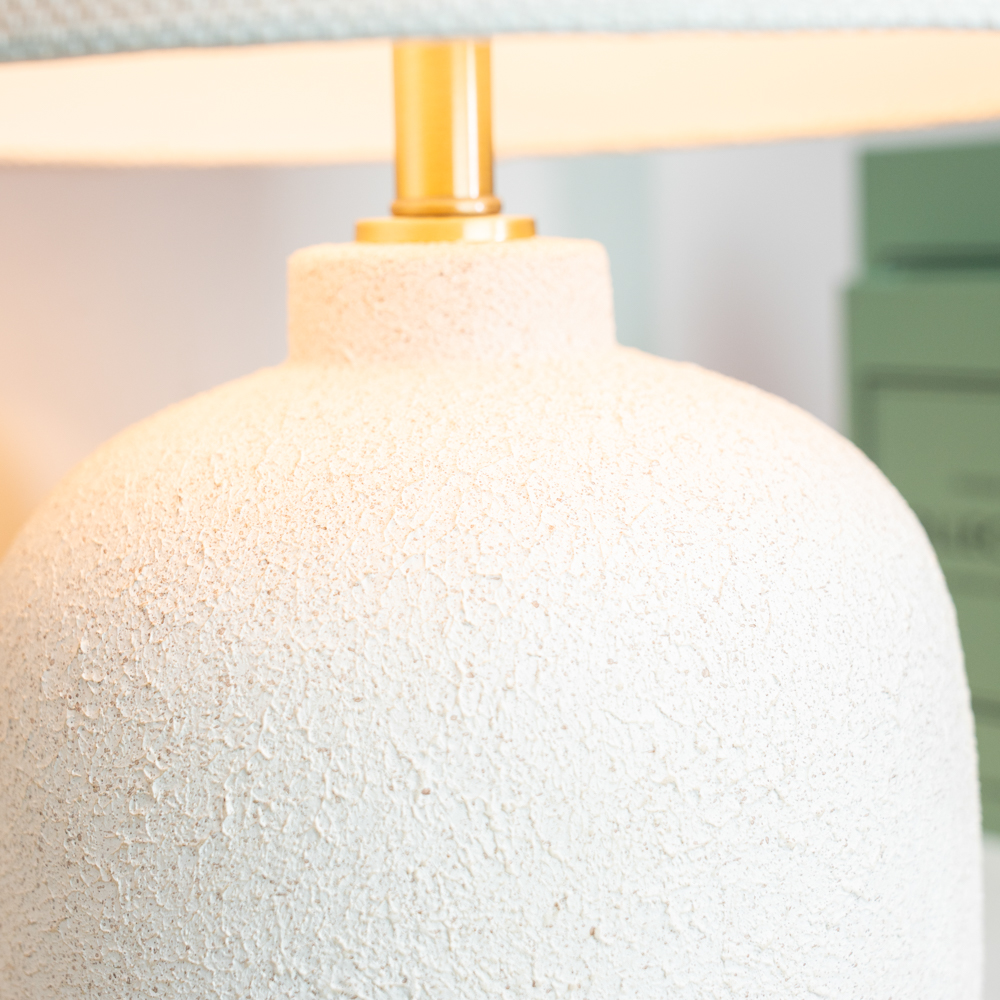 Fabia ceramic table lamp sandy white 58cm