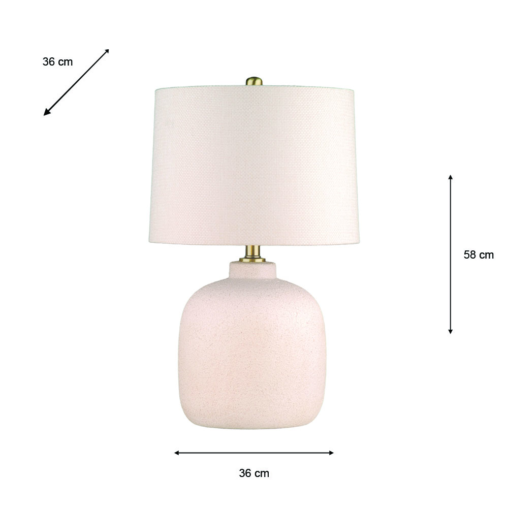 Fabia ceramic table lamp sandy white 58cm