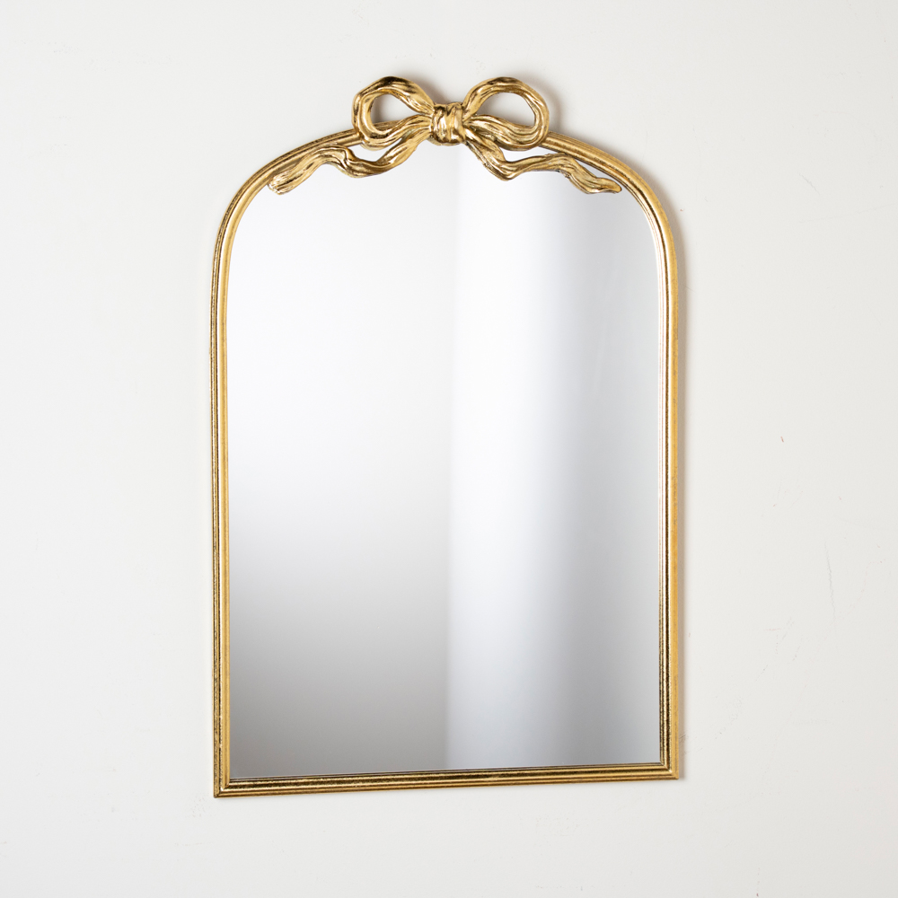 Clayton mirror with bow 72cm gold