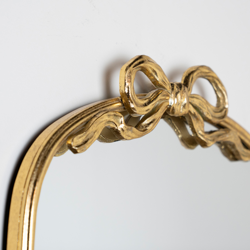 Clayton mirror with bow 72cm gold