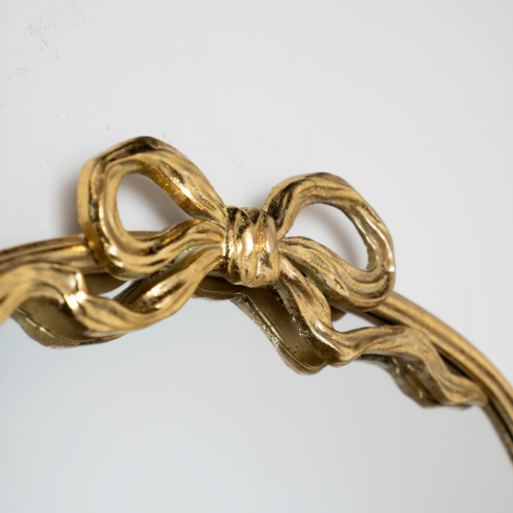 Clayton mirror with bow 72cm gold