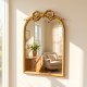 Clayton mirror with bow 50cm gold