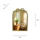 Clayton mirror with bow 50cm gold