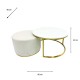 Vienna marble coffee table and pouffe set